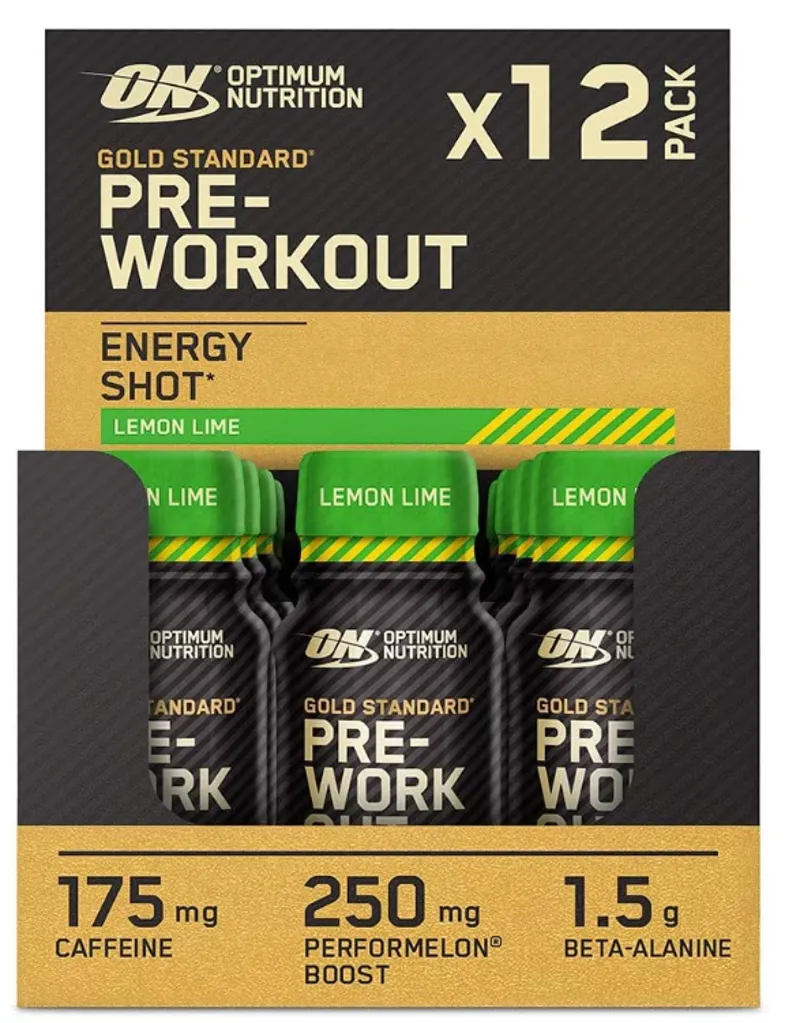 Optimum Nutrition Gold Standard Pre Workout Shot 12 Pack 12x60ml - Lemon